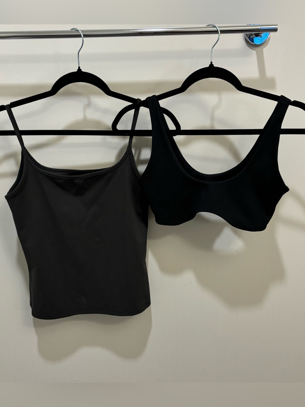 Joah Brown Black Tank Top & Scoop Bralette Set